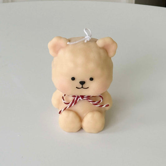 Handmade Scented Sitting Bbogom Bear Pillar Candle