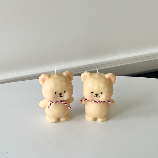 Handmade Scented Standing Bbogom Bear Pillar Candle