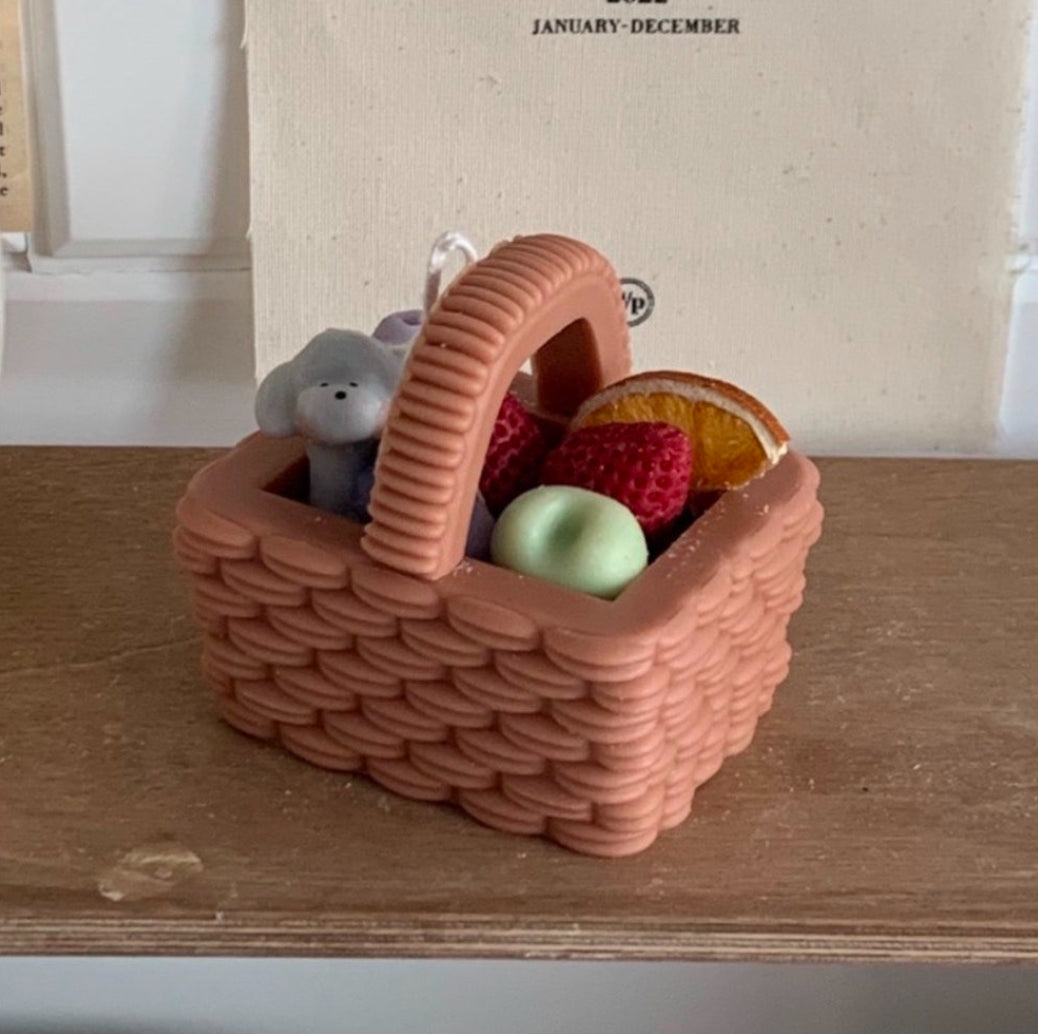 Square Flower Basket Candle Mold