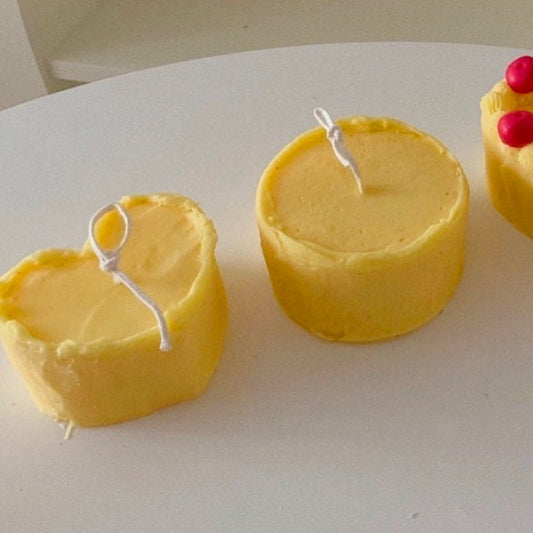 Round / Heart Cream Cake Candle Mold