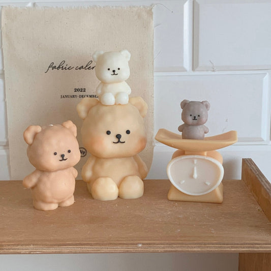 Extra Large/Medium Sitting Bbogom Bear Candle Mold