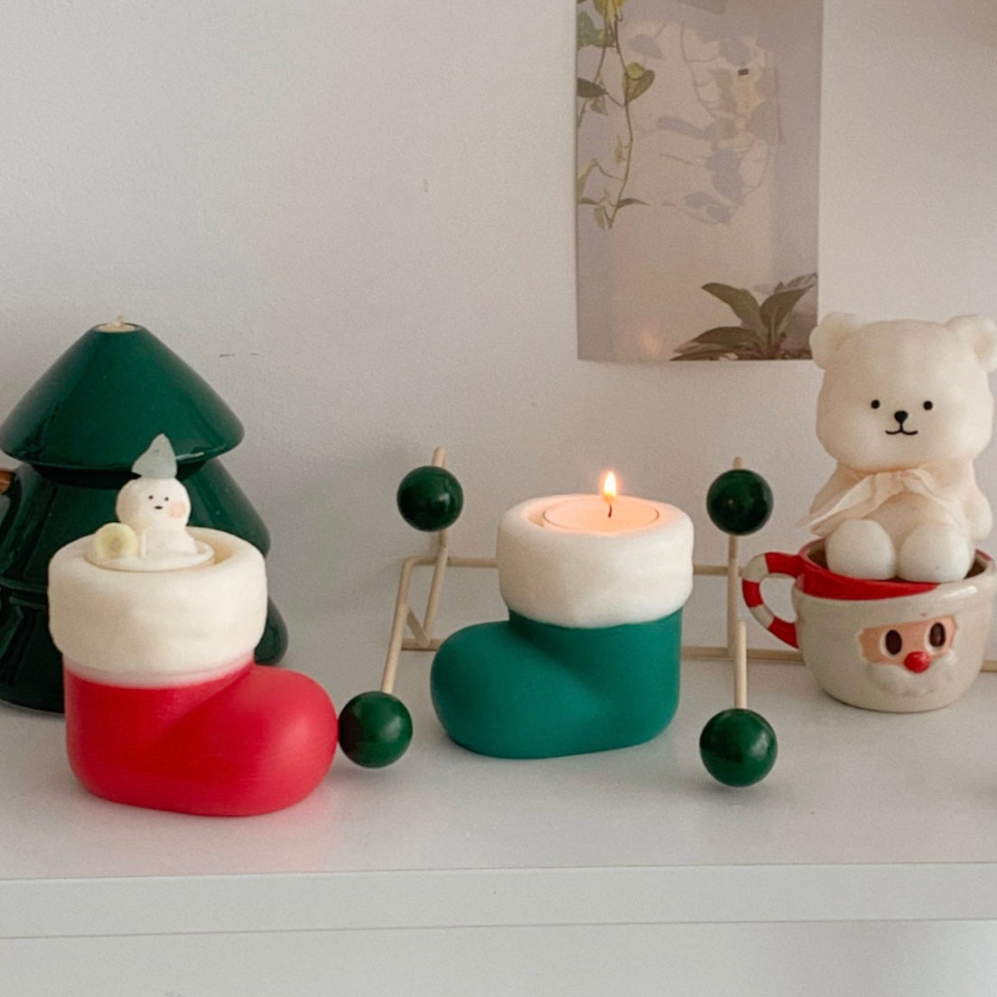 Santa Tealight Candle Holder Mold