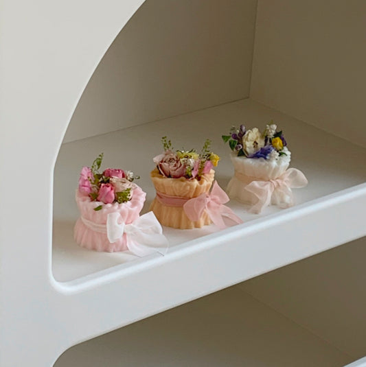 Round/Heart Flower Bouquet Candle Mold