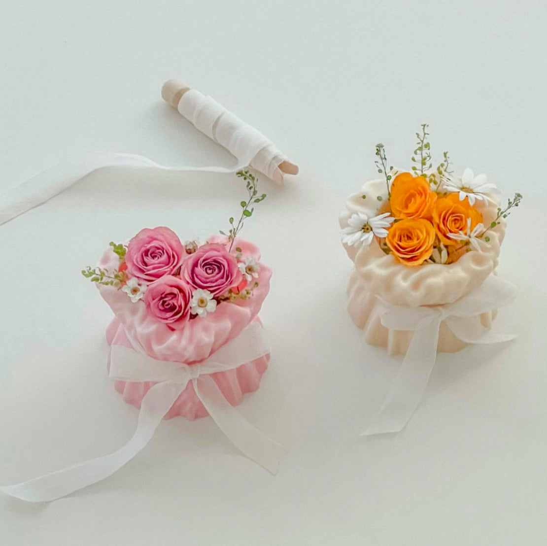 Round/Heart Flower Bouquet Candle Mold