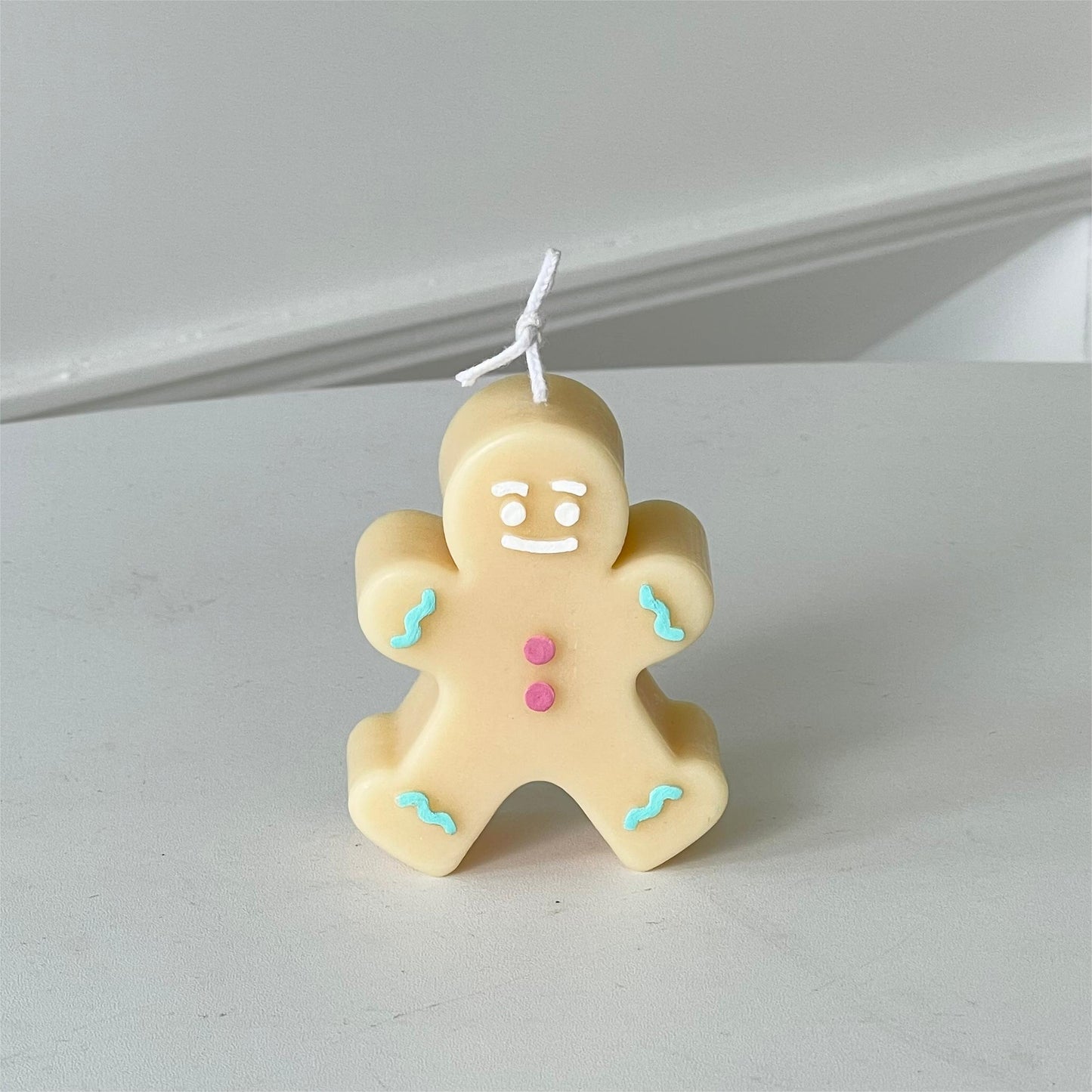 Handmade Scented Christmas Tree & Gingerbread man Pillar Candle
