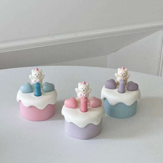 Handmade Scented Birthday Mini Cake Candle