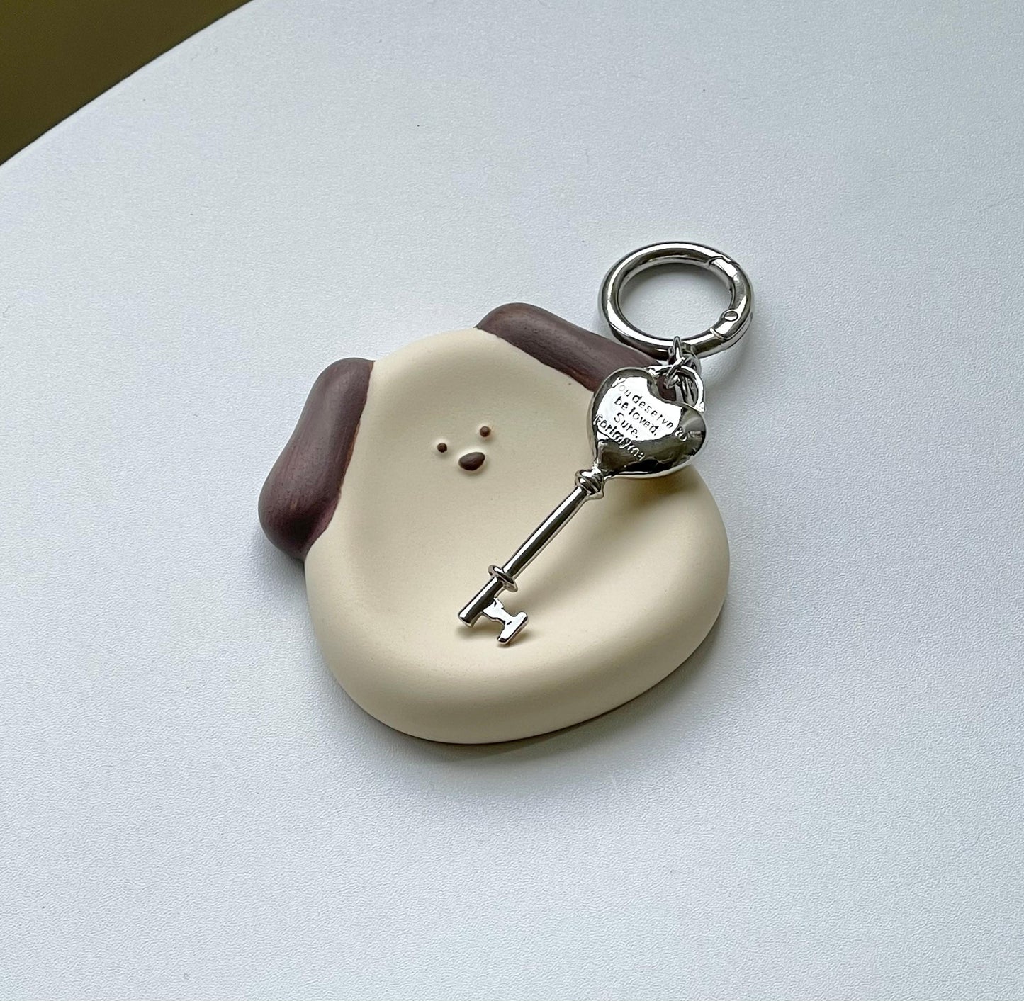 Handmade Puppy Jesmonite Jewerly Tray
