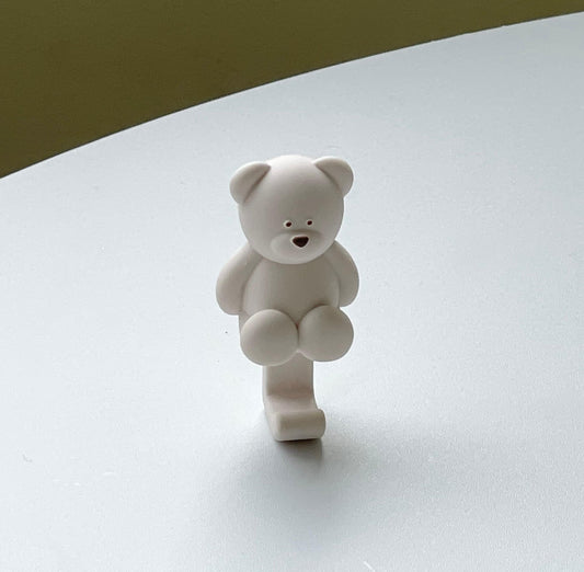 Handmade Cute Bear Jesmonite Wall Hook