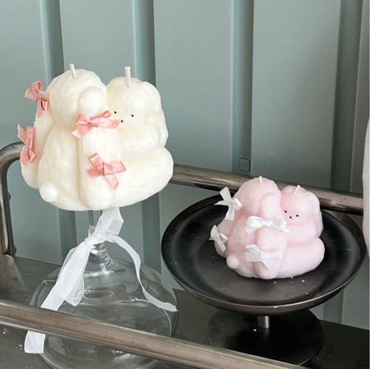 Hug Rabbit Candle Mold