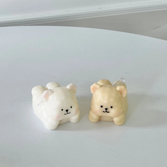 Handmade Scented Lying Bear Pillar Candle