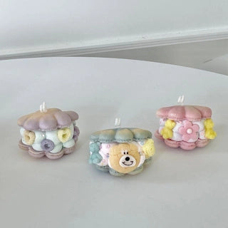 Handmade Scented Seashell Macaron Pillar Candle