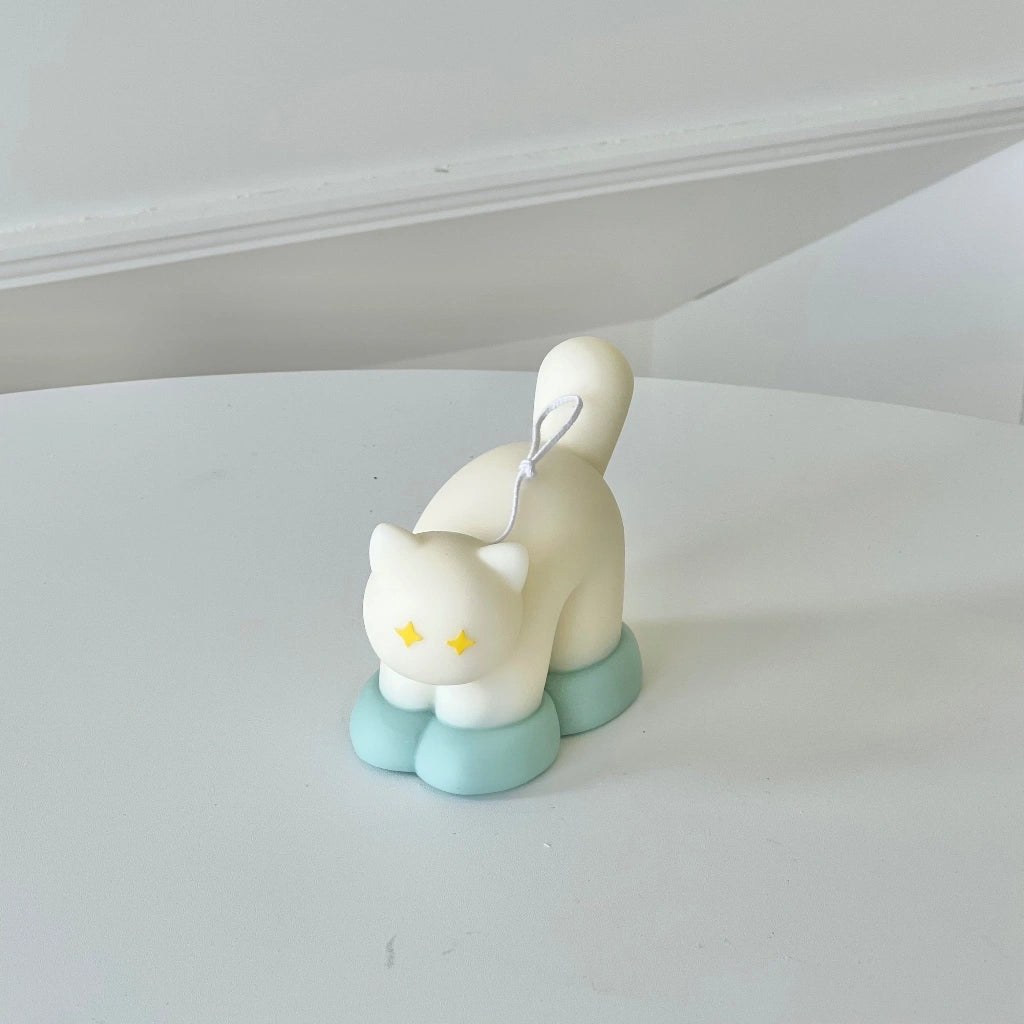 Handmade Scented Stellar Cat Pillar Candle