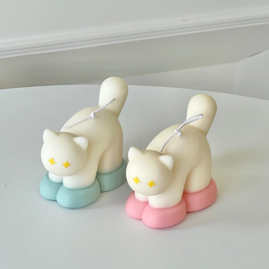 Handmade Scented Stellar Cat Pillar Candle