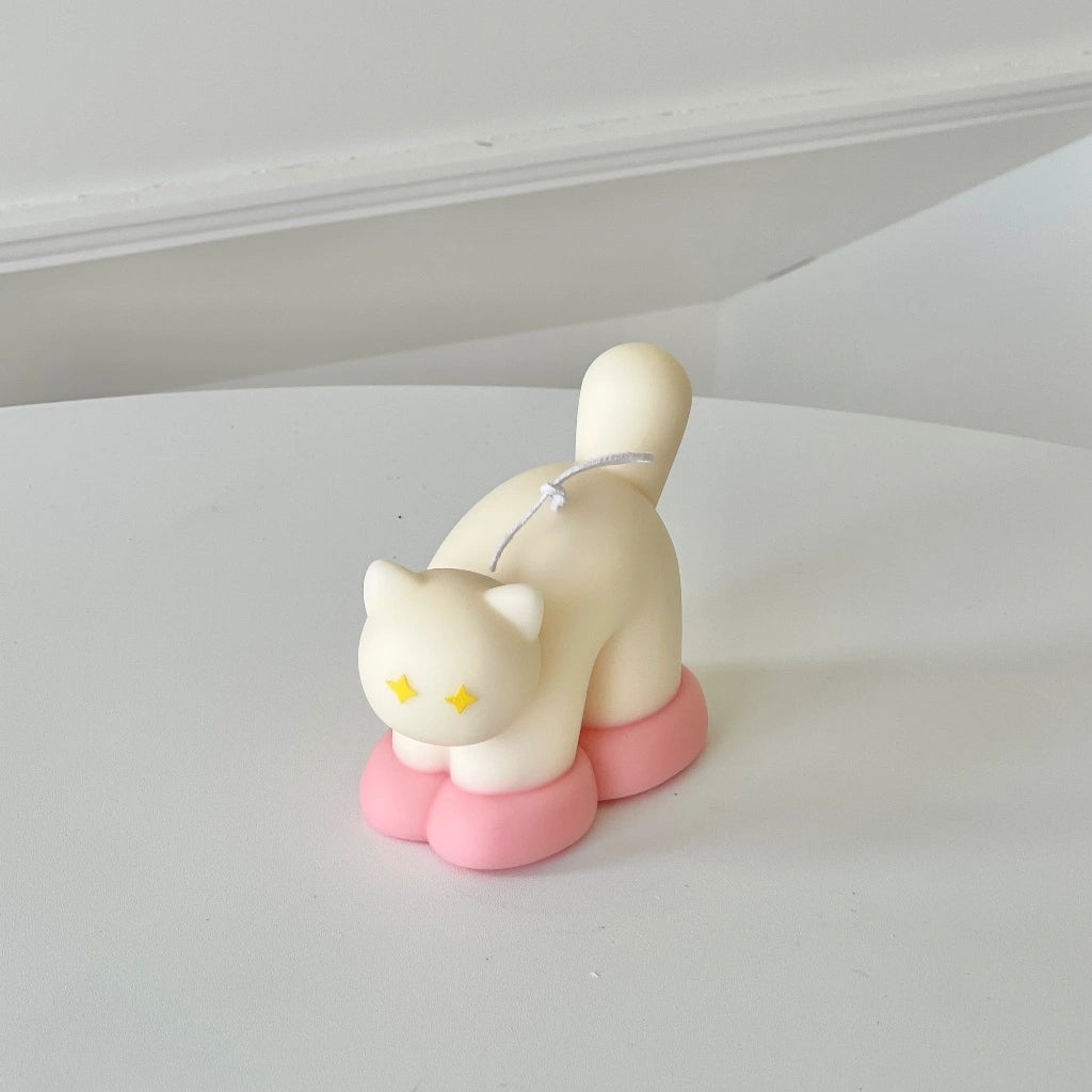 Handmade Scented Stellar Cat Pillar Candle