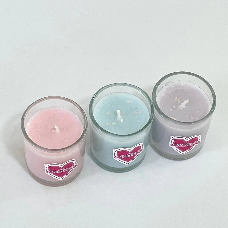 Handmade Scented Glitter Container Candle 3in1 Set