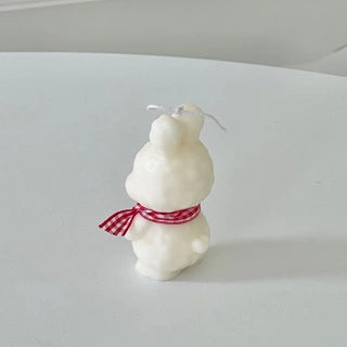 Handmade Scented Candle Heart Bunny Pillar Candle