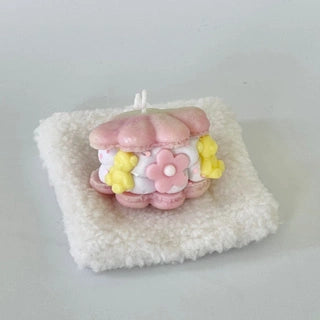 Handmade Scented Seashell Macaron Pillar Candle